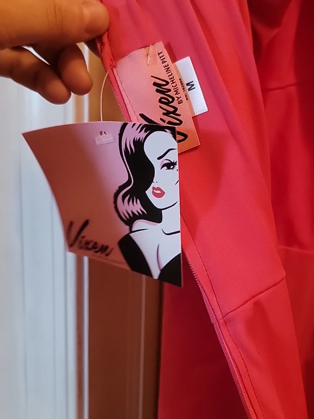 Vixen Hot Pink Jaw Breaker Wiggle Dress Sz M - Picture 4 of 7